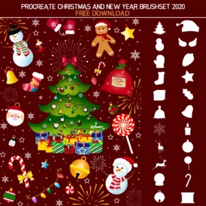 22 christmas and new year brushes 2020 2021 fooarc