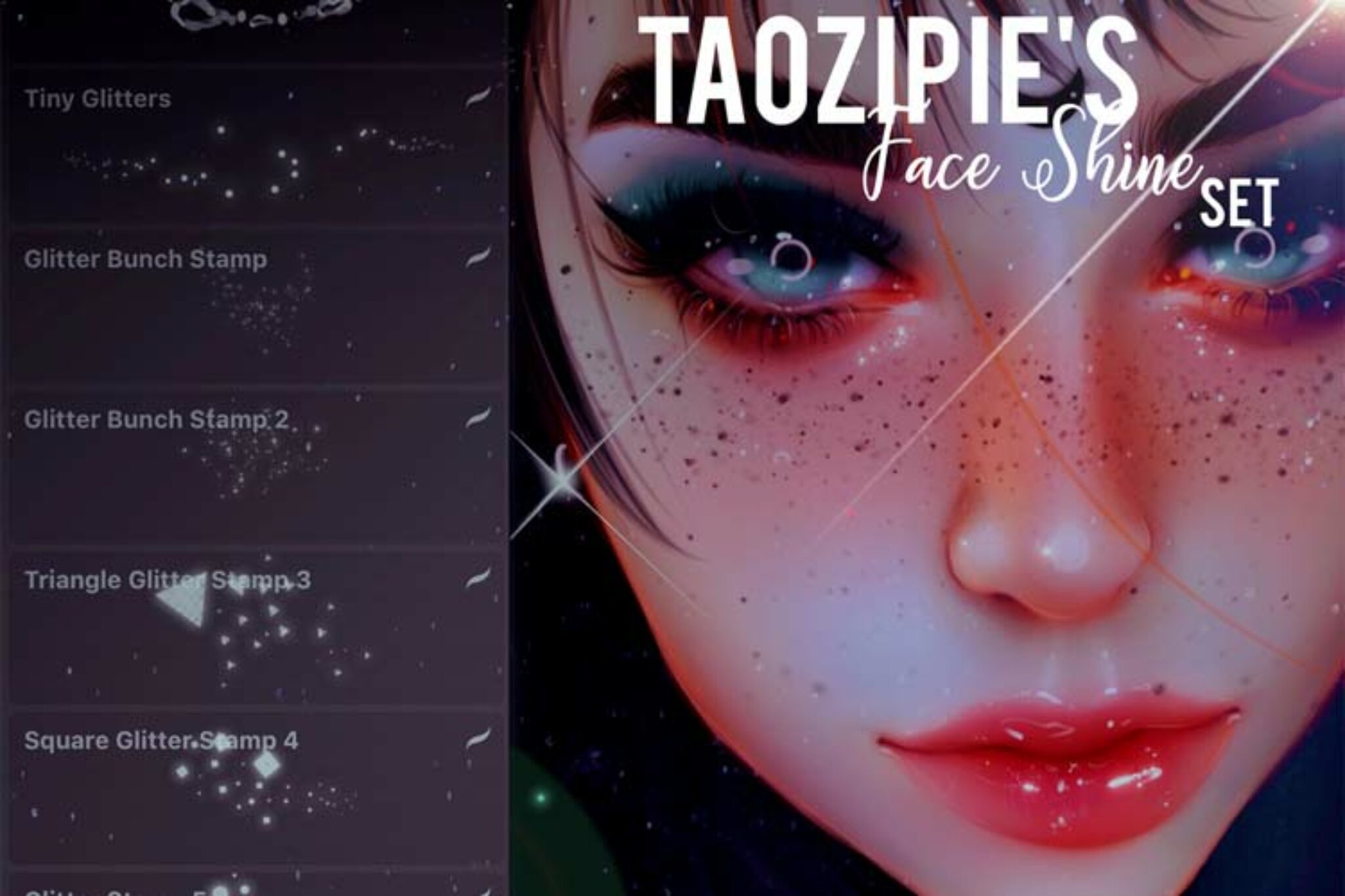 Discover 22 Free Face Shine Procreate Brushes Add a Radiant Glow to