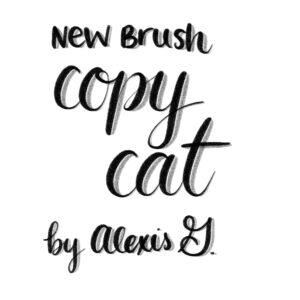 copy cat lettering brush procreate