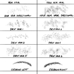 corey’s hair free brushes for procreate