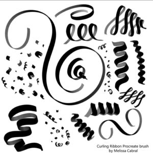 curling ribbon by melissa cabral free brushes for procreate
