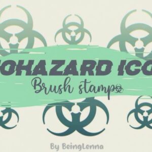 free biohazard icon brush stamp