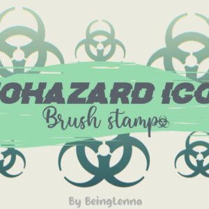 free biohazard icon brush stamp!