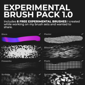 free experimental procreate brush set 8 free brushes by asia orlando