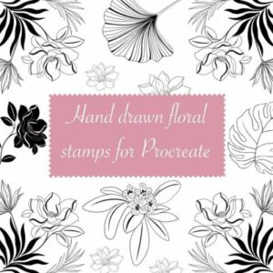 free floral stamp brush set