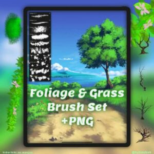 free foliage & grass brush set!