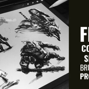 free procreate concept sketching brushes for ipad pro