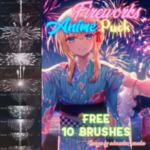 free procreate fireworks anime puck