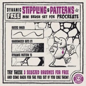 free stippling and pattern brushes