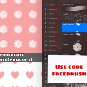 flower texture free brushes for procreate