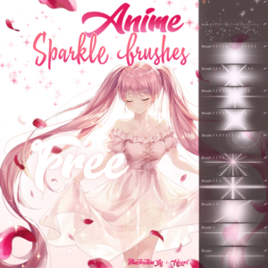 free anime sparkle brush pack procreate