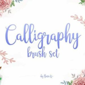free calligraphy brushset for procreate