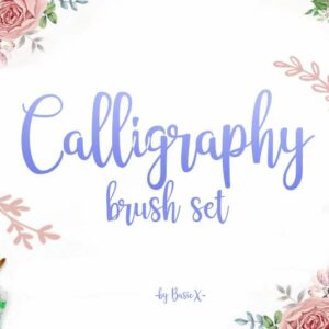 free calligraphy brushset for procreate!