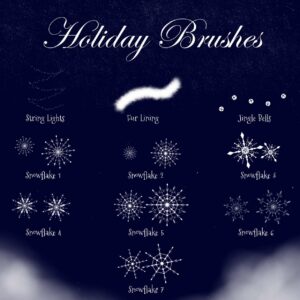free christmas in july holiday brushes