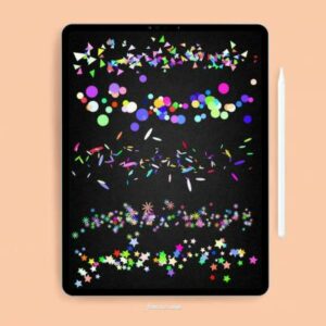 free colorful confetti brushes