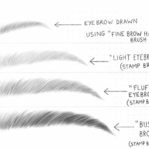 free eyebrow brushes procreate