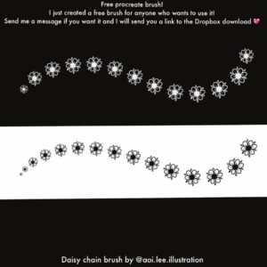 free flower brush, daisy chain