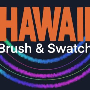 free hawaii brush and color palette