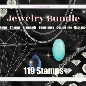 free jewelry & chain stamps procreate brushes