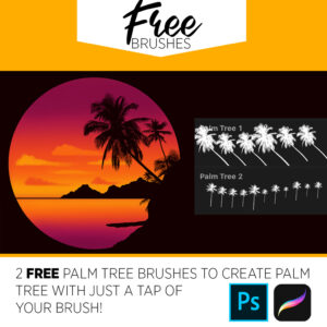 free palm tree brushes for procreate and photoshop