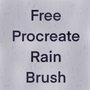 free procreate rain brush