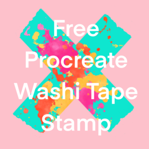 free procreate washi tape stamp