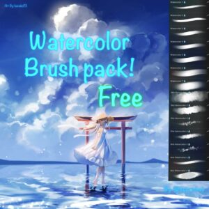 free watercolor brush pack!