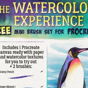 free watercolor experience mini brush set for procreate