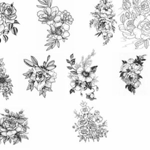 free flower tattoo brushes procreate