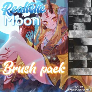free realistic moon brush pack!