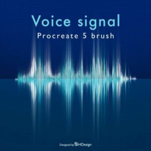 futuristic voice signal brush