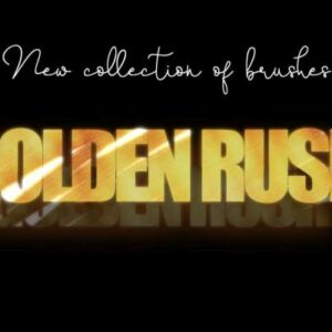 golden foil shimmering brushes