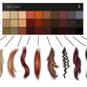 hair colors free brushes for procreate