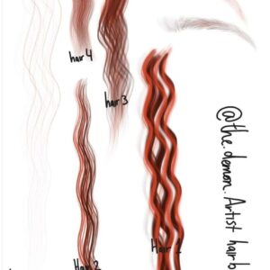 hair fur stubble free brushes for procreate