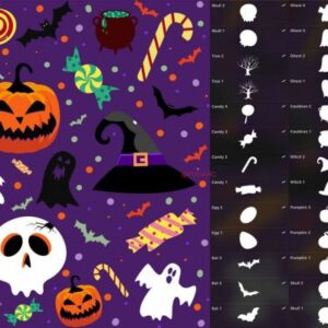 halloween brushes set
