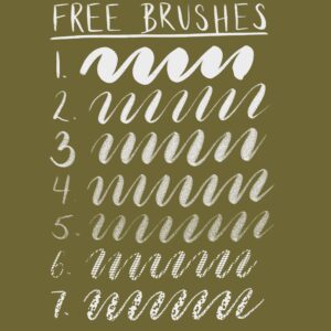 hand lettering brushes free procreate