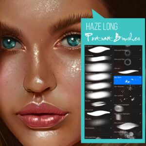 haze long procreate portrait brushes free