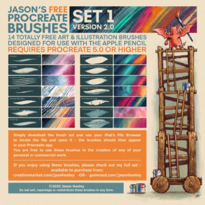 's free procreate brushes set 1 updated