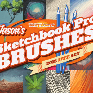 's free 2018 sketchbook pro brush set