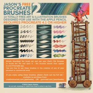 's free procreate brushes set 2