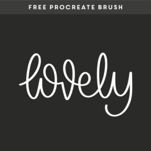 lovely – free procreate brush