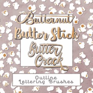 lettering brush set for procreate