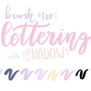 lettering shadow free brushes for procreate