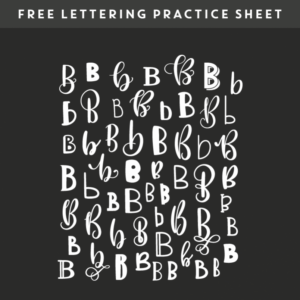 many ways to letter b – free procreate practice sheet