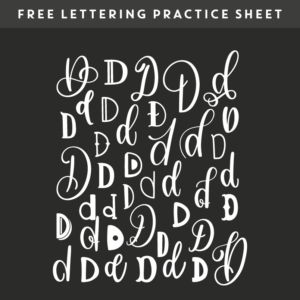 many ways to letter d – free procreate practice sheet