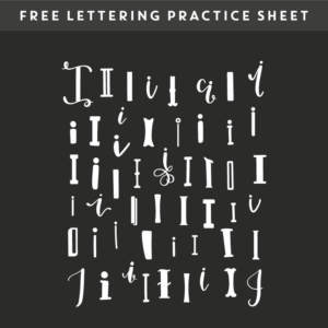 many ways to letter i – free procreate practice sheet