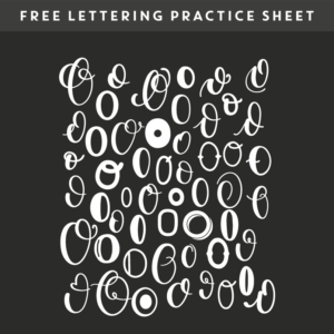 many ways to letter o – free procreate practice sheet