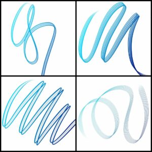 new set multi line brushes