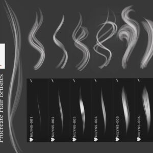 nilyn procreate 6 hair brushes set