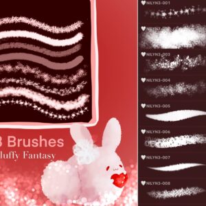 nilyn procreate 8 fluffy fantasy brushes set